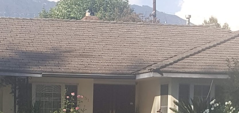 Roof with San Gabriel Mtns in background