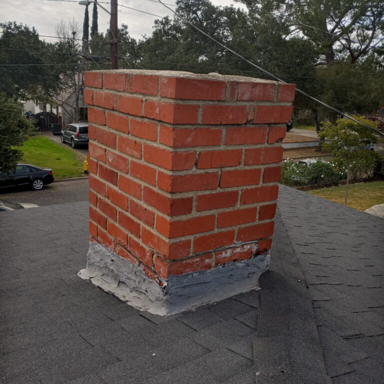 Chimney with sealant Chimney on Roof