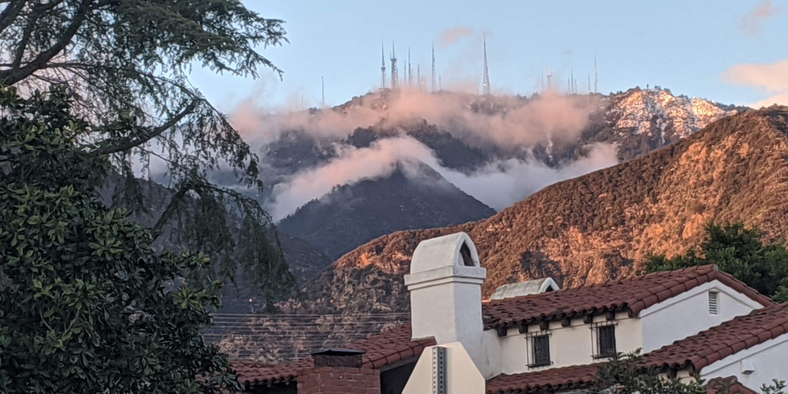 Roofs in Altadena Rooftops below Mount Wilson