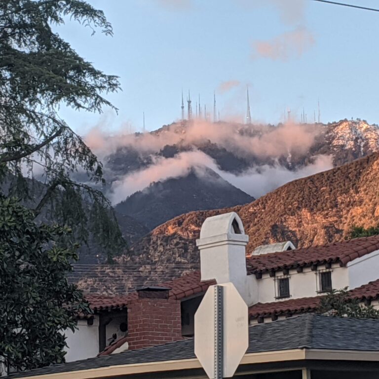 Roofs in Altadena Rooftops below Mount Wilson