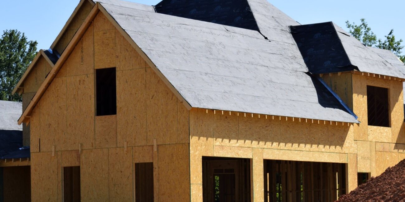 Roofing Underlayment Roofing Underlayment on Home Being Built
