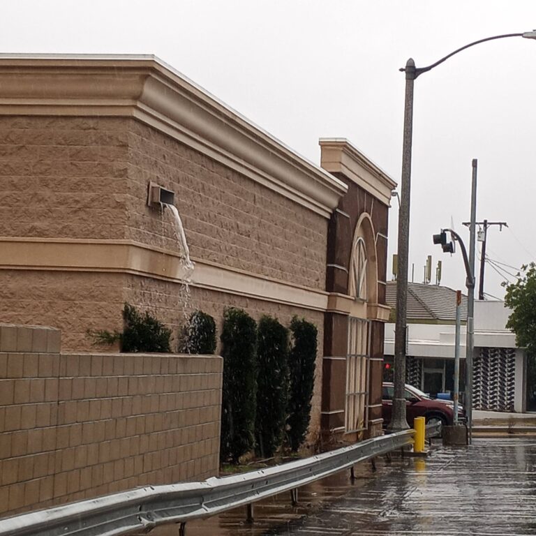 Exterior drain Drain off a commercial building in Pasadena