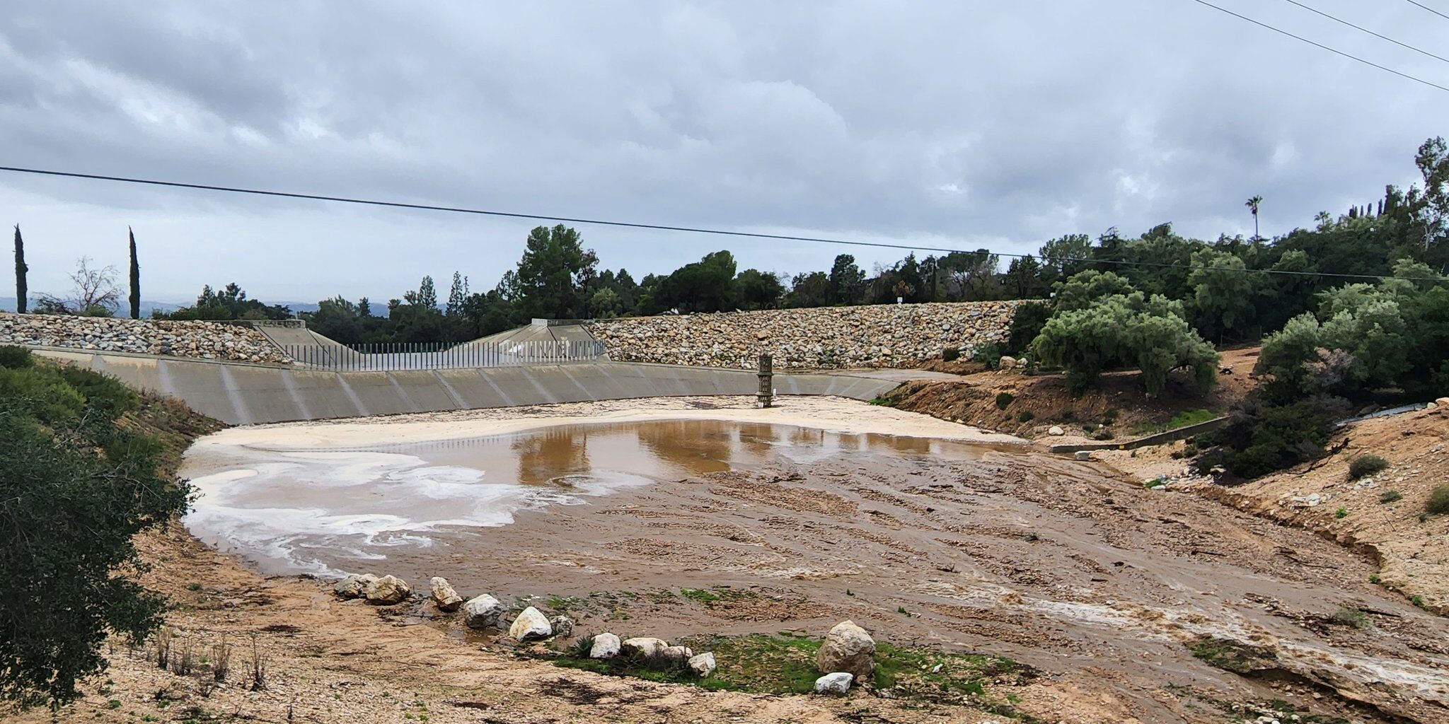 Rubio Canyon flood control dam above Altadena Flood control dam Rubio Canyon