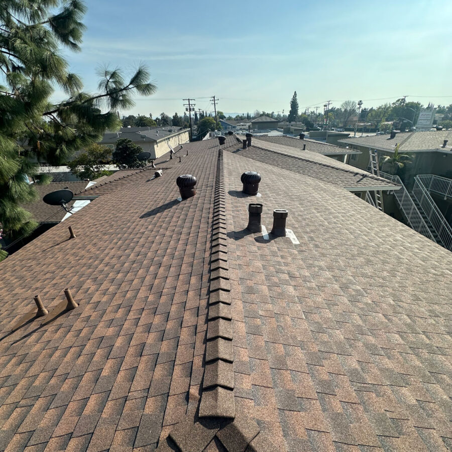 Finished roof on a residential home.