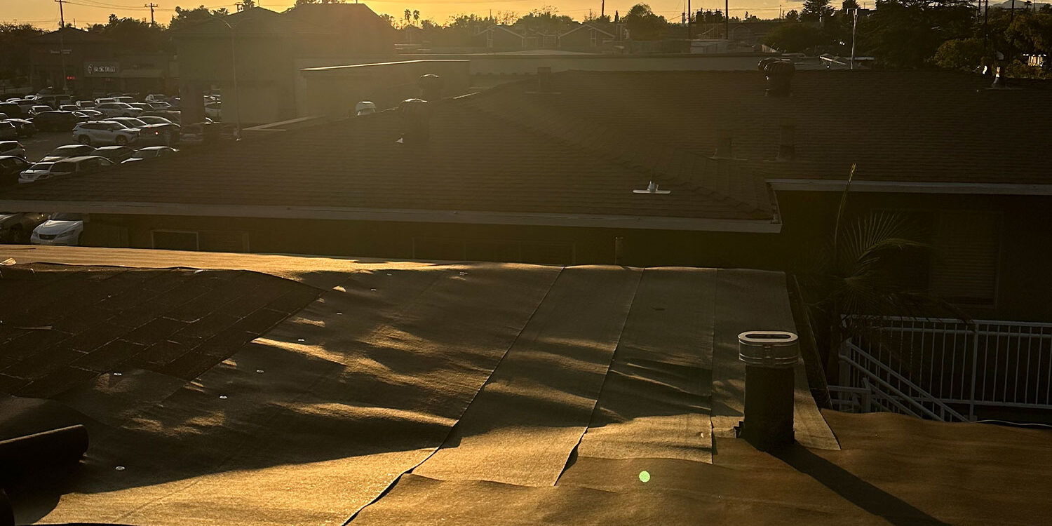 CTA-night Roof installation at sunset.