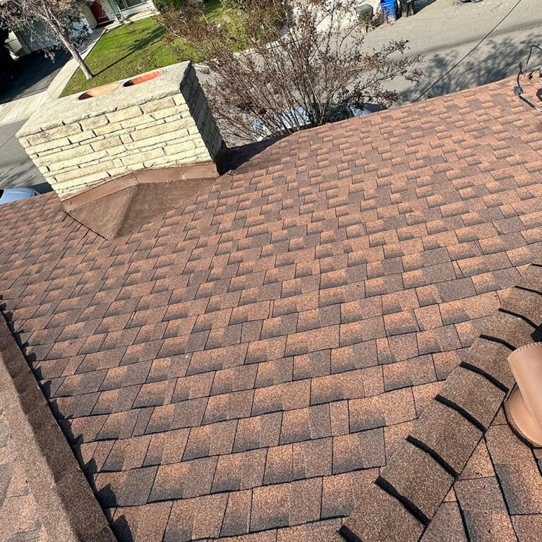 Finished roof Close up of a finished residential roof by Garvey Roofing.