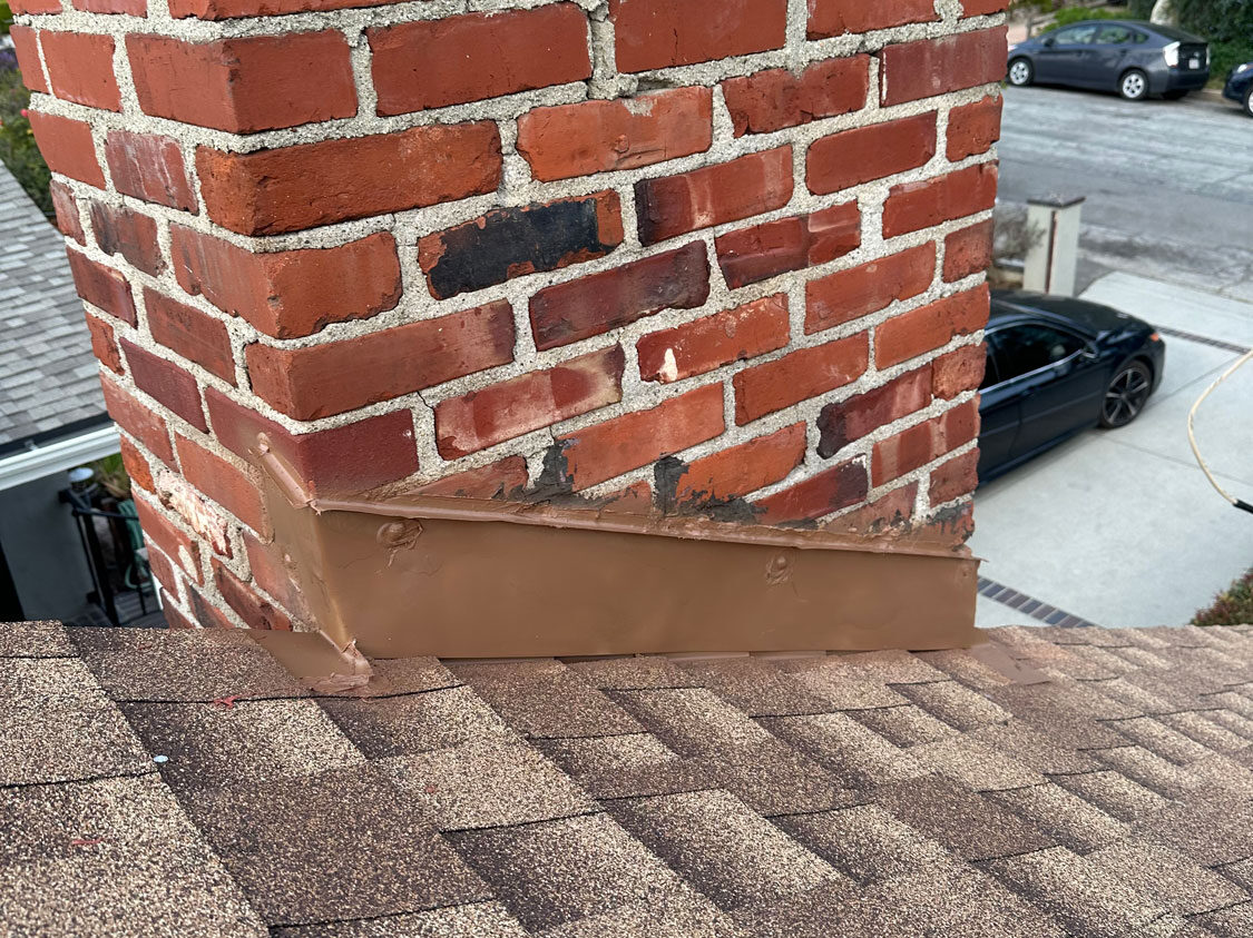 Finished roof and chimney.