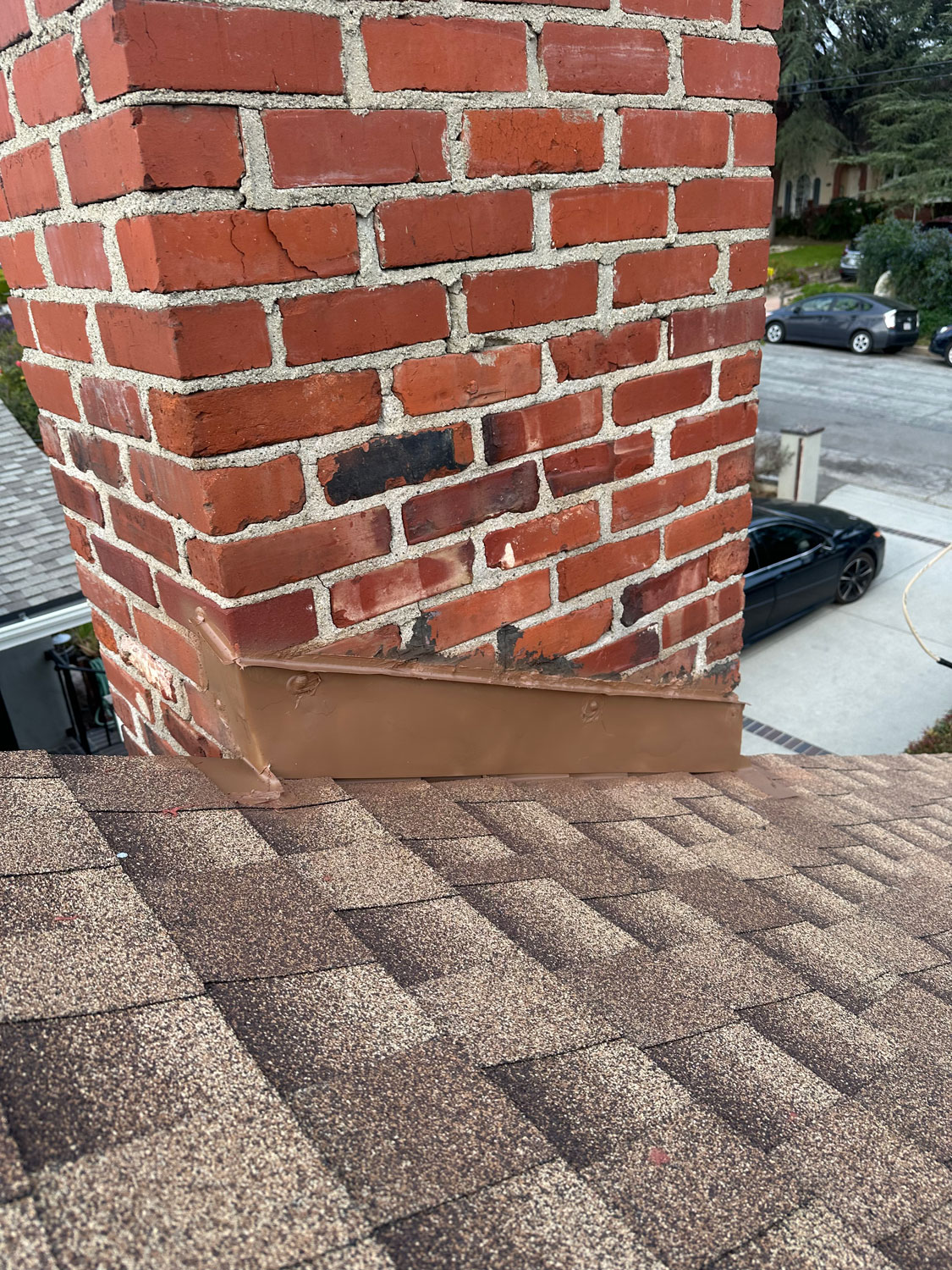 Finished roof and chimney.