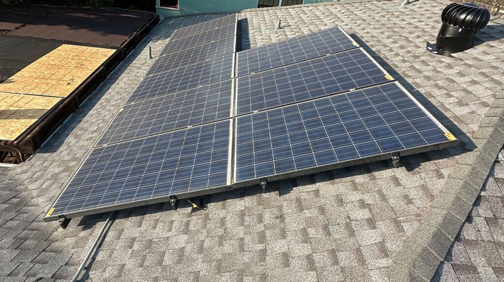 New solar system on roof.