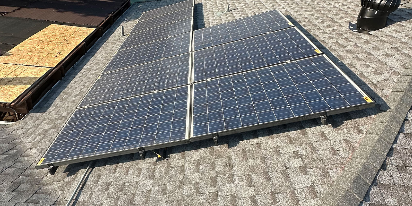 New solar system on roof.