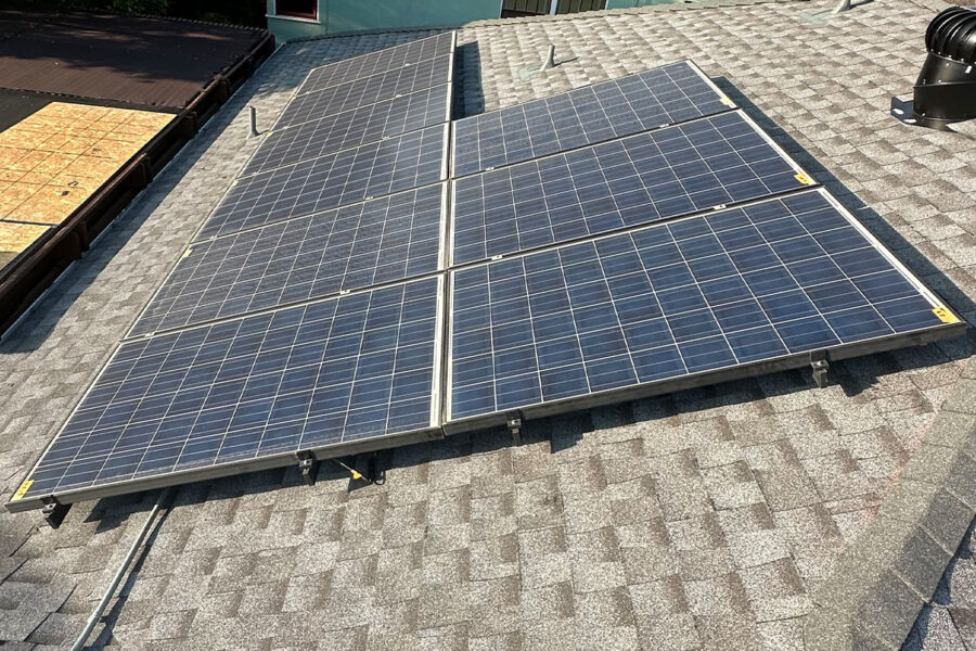 New solar system on roof.
