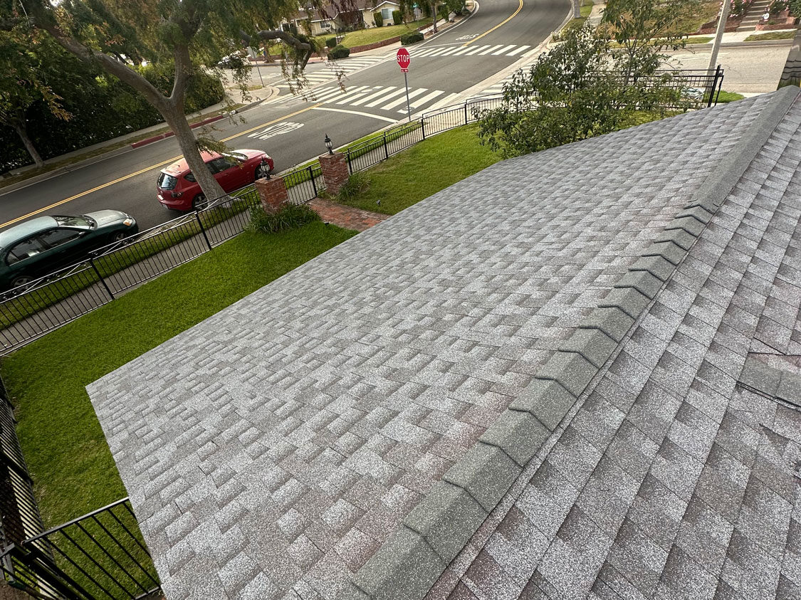 Finished residential roof.