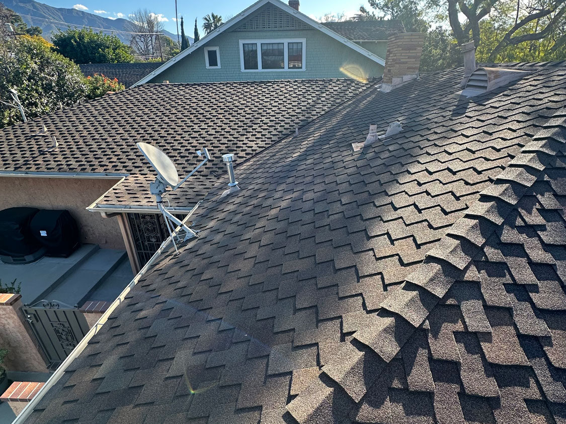 Finished residential roof.