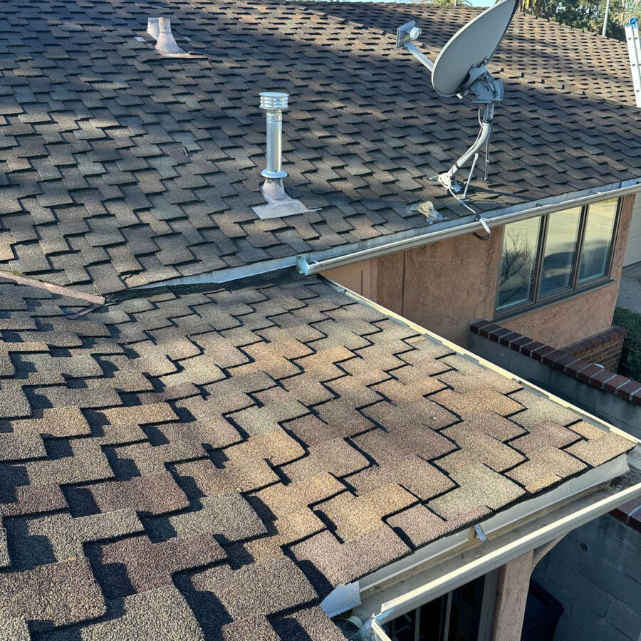 New roofs for residential houses.