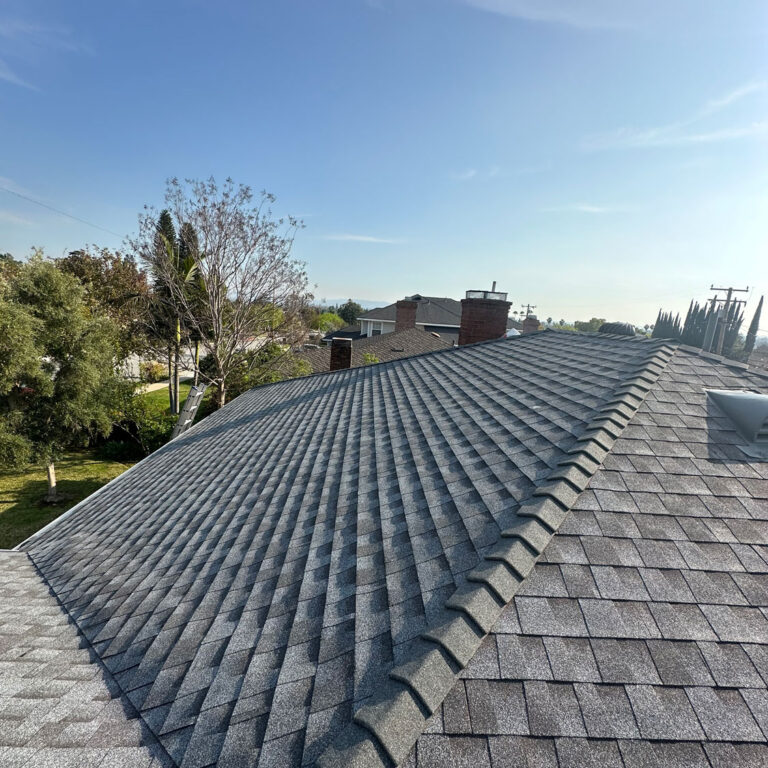 Finished residential roof.