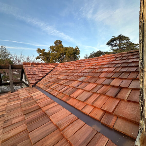 Finished residential wood roof install.
