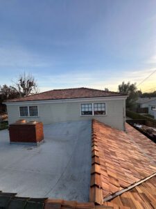 Finished residential wood roof install.