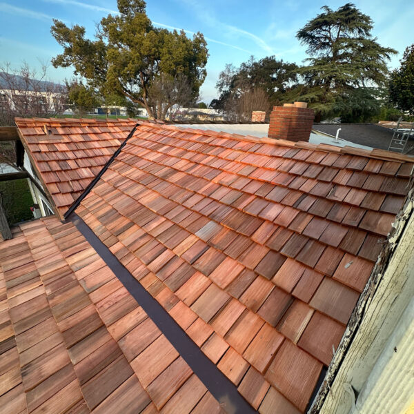 Finished residential wood roof install.