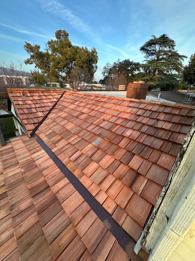 Finished residential wood roof install.