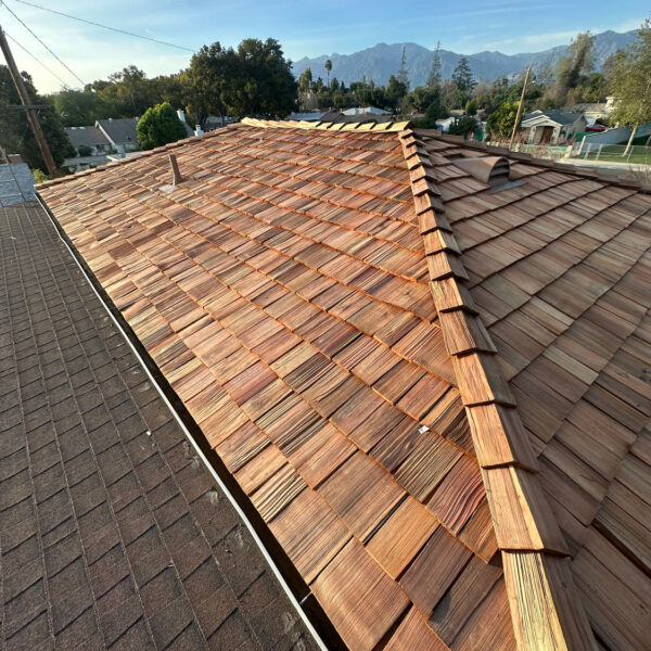 Finished residential wood roof install.