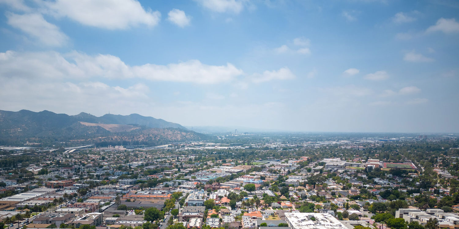 Ariel view of the San Gabriel Valley.