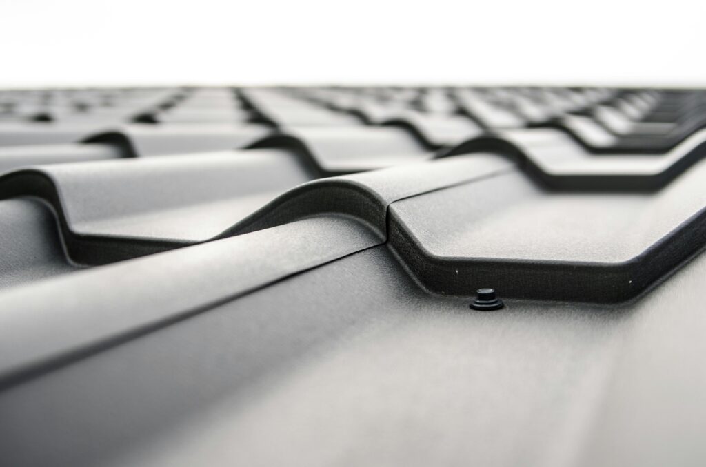 Metal roof profile, artistic rendition