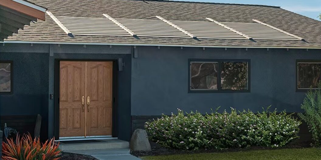 GAF solar shingles Home with solar shingles