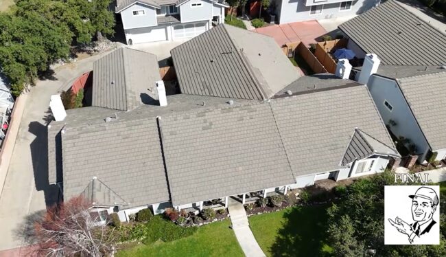 Commercial tile roof being installed by Garvey Roofing Inc.